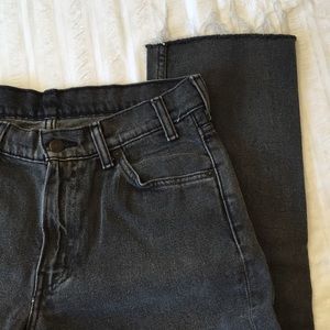 Levi's 505 C Raw Hem Boyfriend Cut Grey/Black Sz29